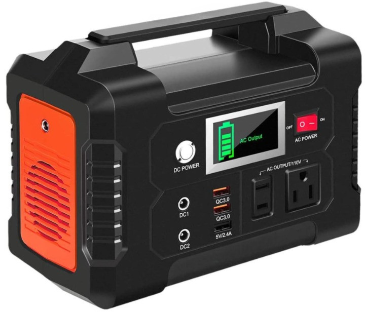 Estación de Energía Portátil 40800mAh, 200W, AC, USB y Solar Camping, Nuevo