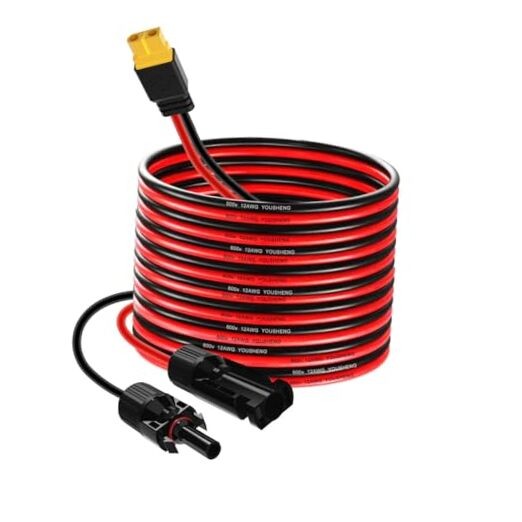 16.4FT Solar to XT60 Charge Extension Cable,12AWG 16.4FT solar to XT60 adapter