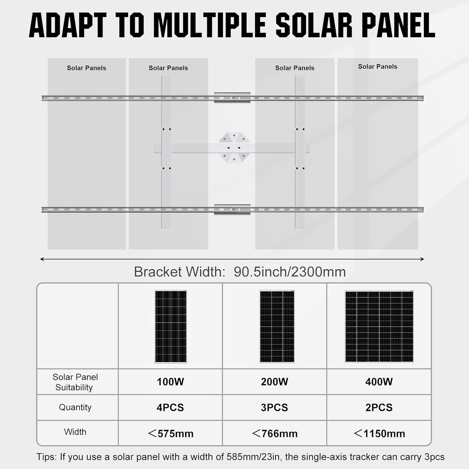 ECO-WORTHY Solar Panel Single Axis Tracking System (Increase 30% Power) with Tra