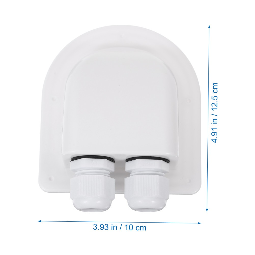 1 Pack Waterproof Rv Roof Wire Entry Gland ABS Plastic Dual Hole Connector