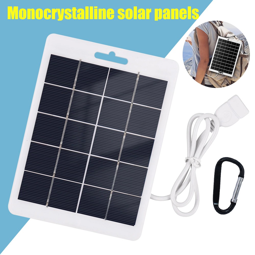 10W Portable Solar Panel Waterproof For Outdoor Battery Phone Charging Bank