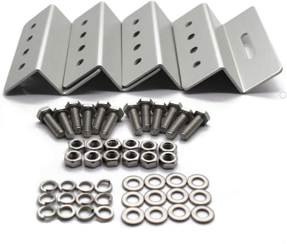 4 Sets of Durable Aluminum Solar Panel Roof Brackets for RV & Yacht Installation