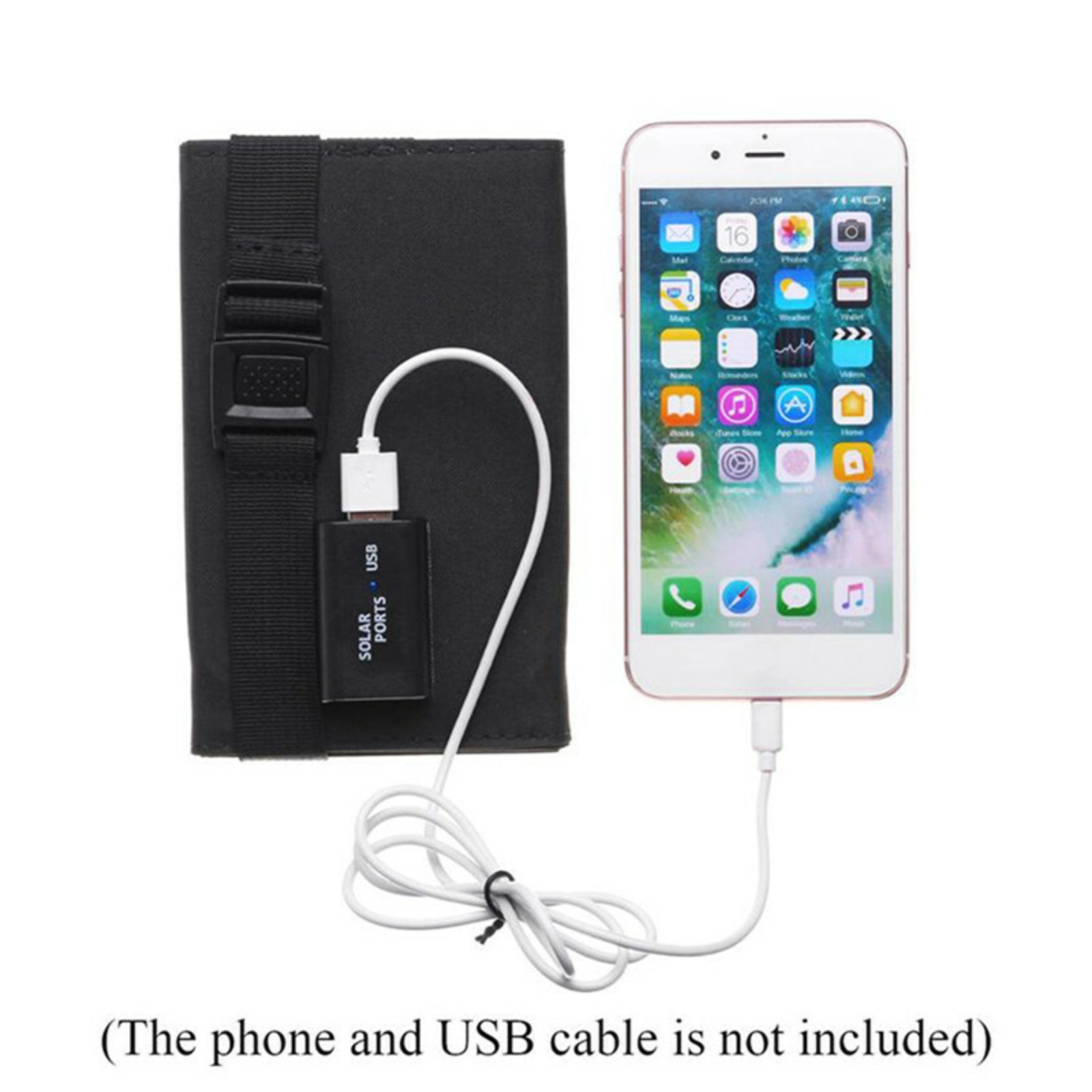 100W USB Solar Panel Folding Power Bank Outdoor Camping Hiking Phone Charger Kit