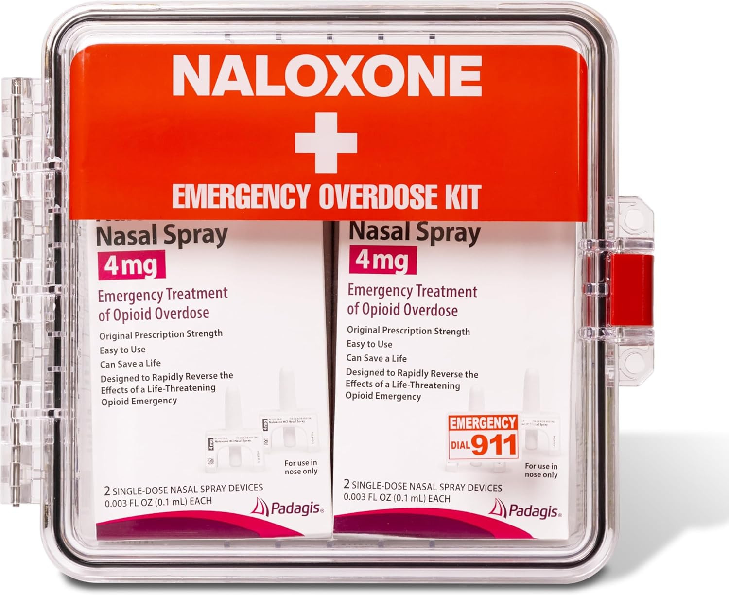 Outdoor Waterproof Naloxone Emergency Overdose Kit Cabinet – Clear Gasket-Sealed