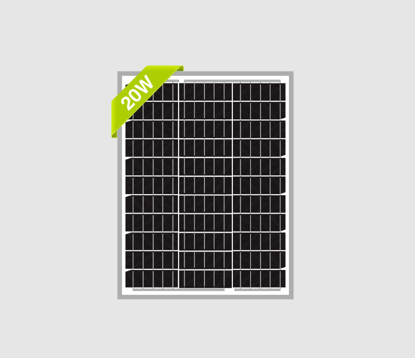 Newpowa 20W 12V Mono Solar Panel RV Gate Off-Grid Battery Charger Durable