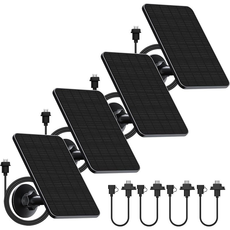 4 Pack Solar Charger Blink Outdoor Camera Waterproof Efficient Power Supply New