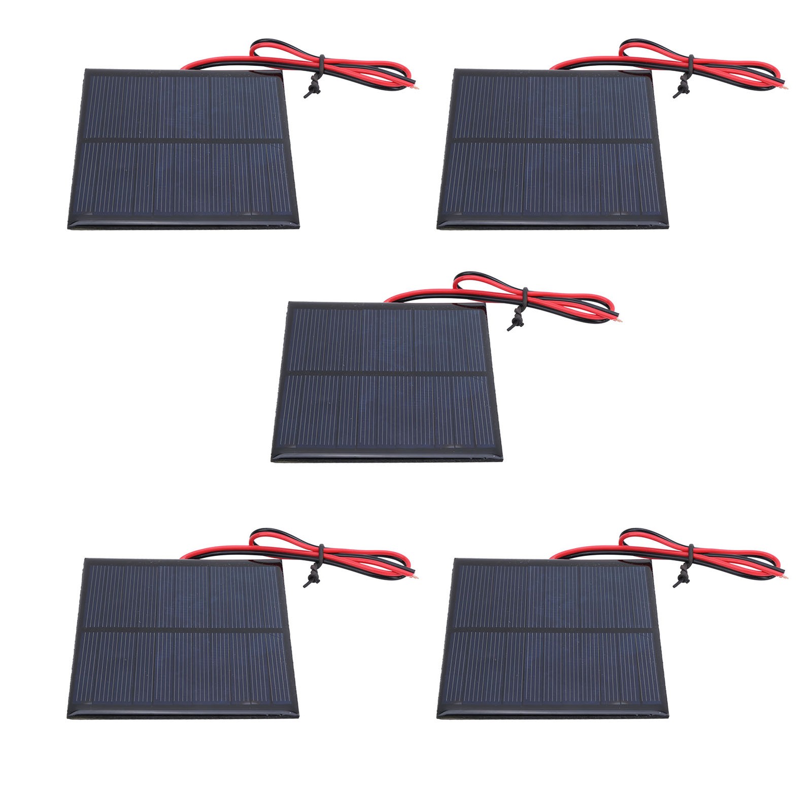 5Pcs Mini Solar Panel Board Module + 30CM Red And Black Wire DC5.5V 160mA