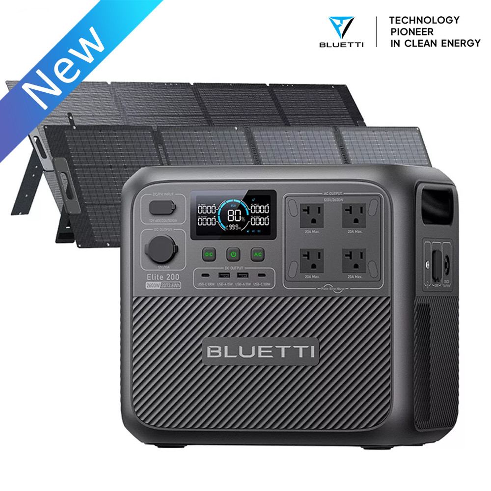BLUETTI Elite200V2 2073.6Wh Portable Power Station+Optional Solar Panel Off-grid