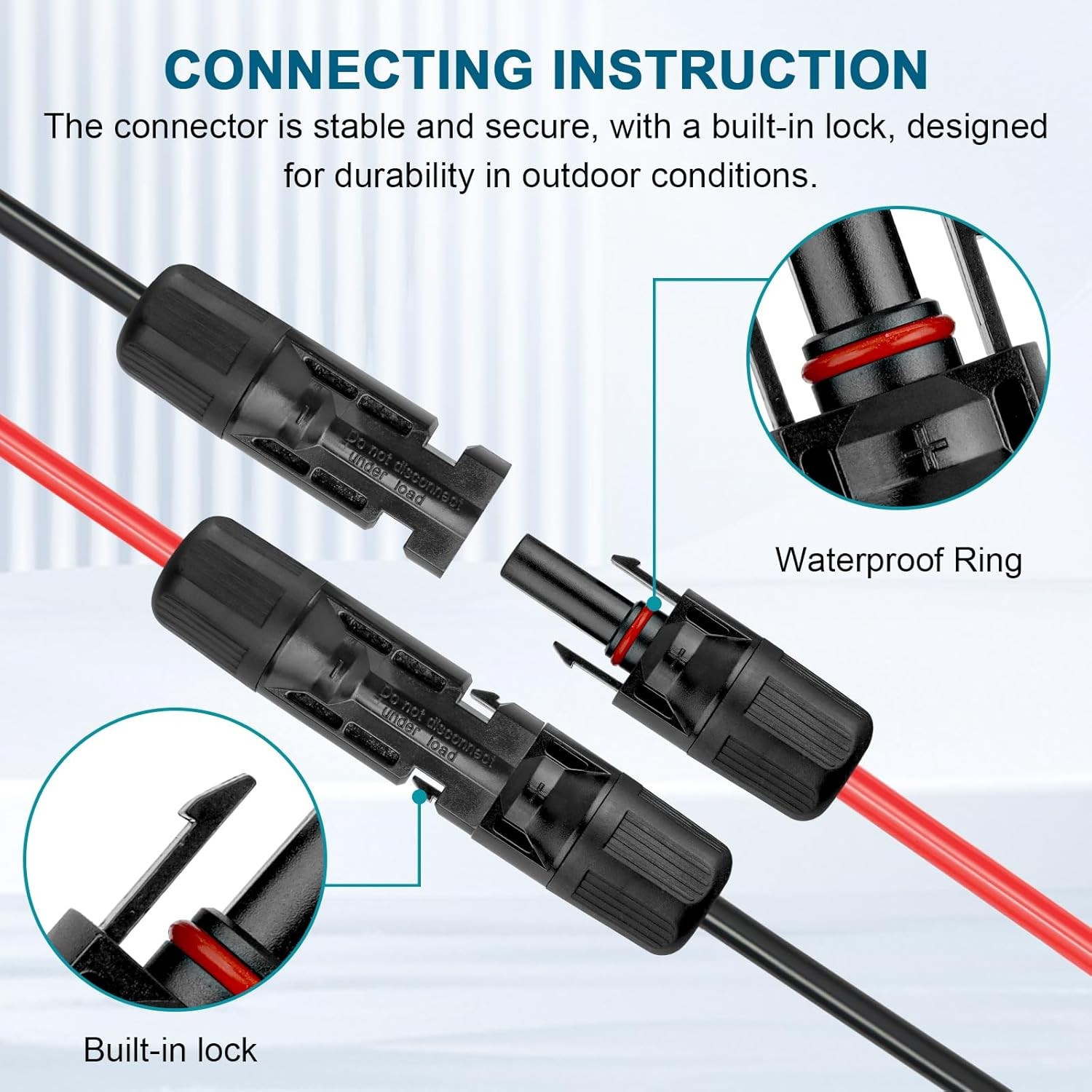 10 AWG Solar Extension Cable 30FT, Flexible Solar Panel Wire with Male to Female