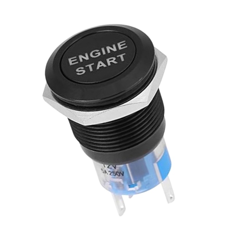 19Mm Metal Push Button Switches with Led Waterproof 12V for Car Modification Use