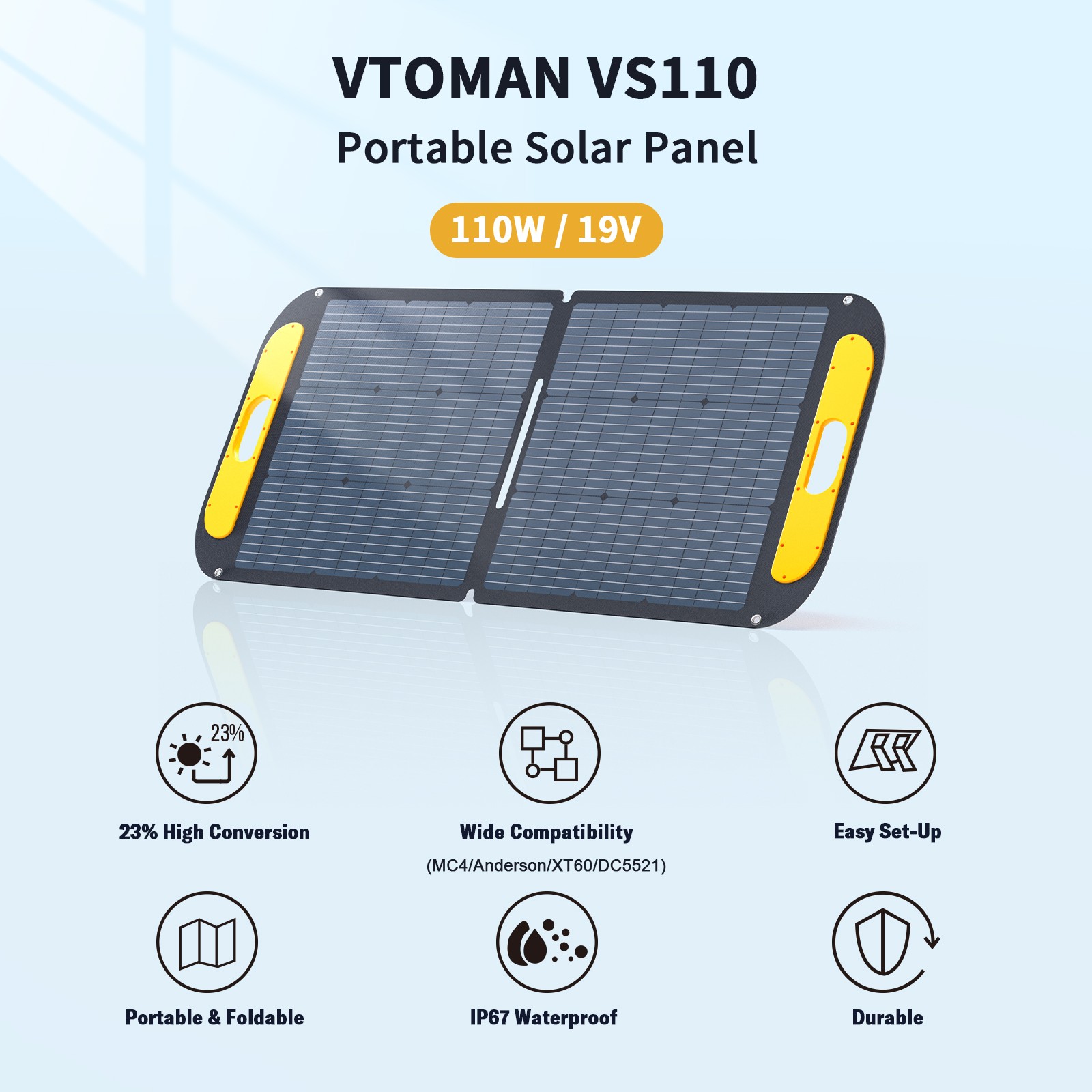 VTOMAN FlashSpeed 600 Power Station 600W 499Wh With 110W Solar Panel Refurbished