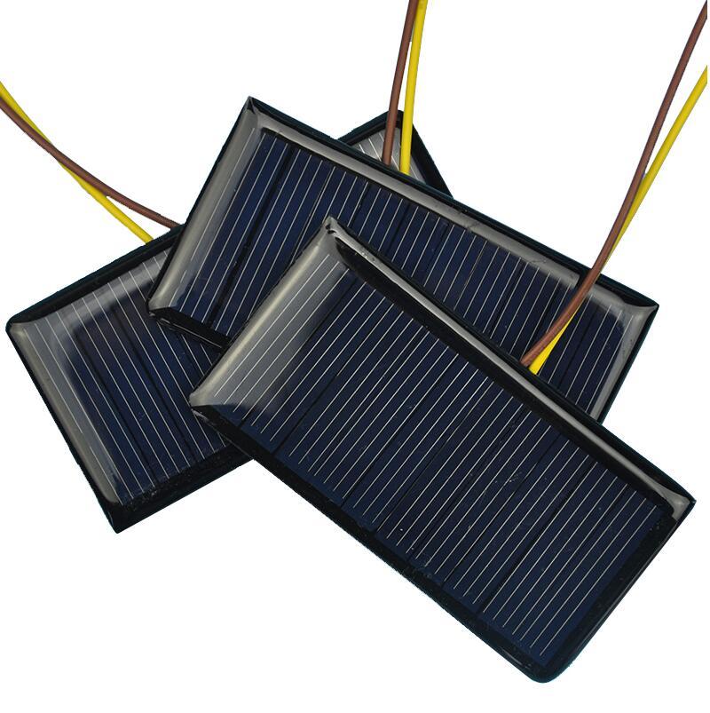 10PCS 5V 60mA 68*36 Micro Mini Solar Cell Panel Battery Charger for DIY Projects