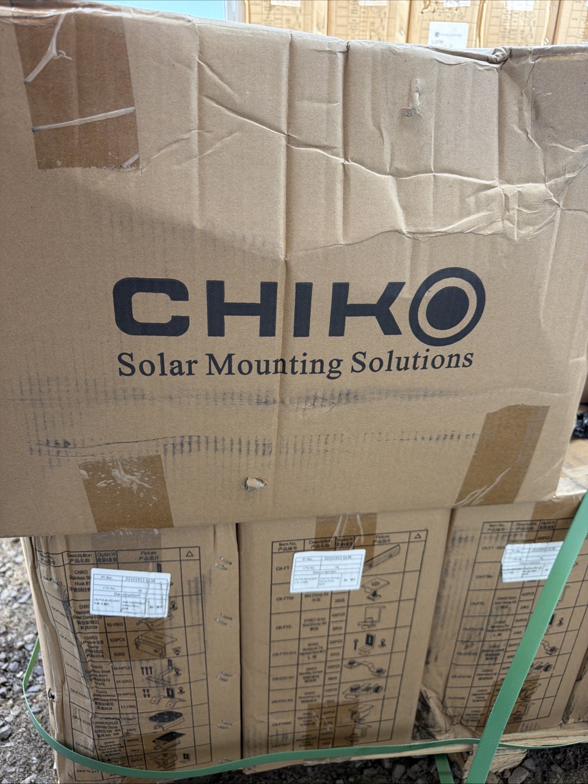 (BOX OF 25) CHIKO SOLAR TILT MOUNT BACK LEG 200MM “BLACK”