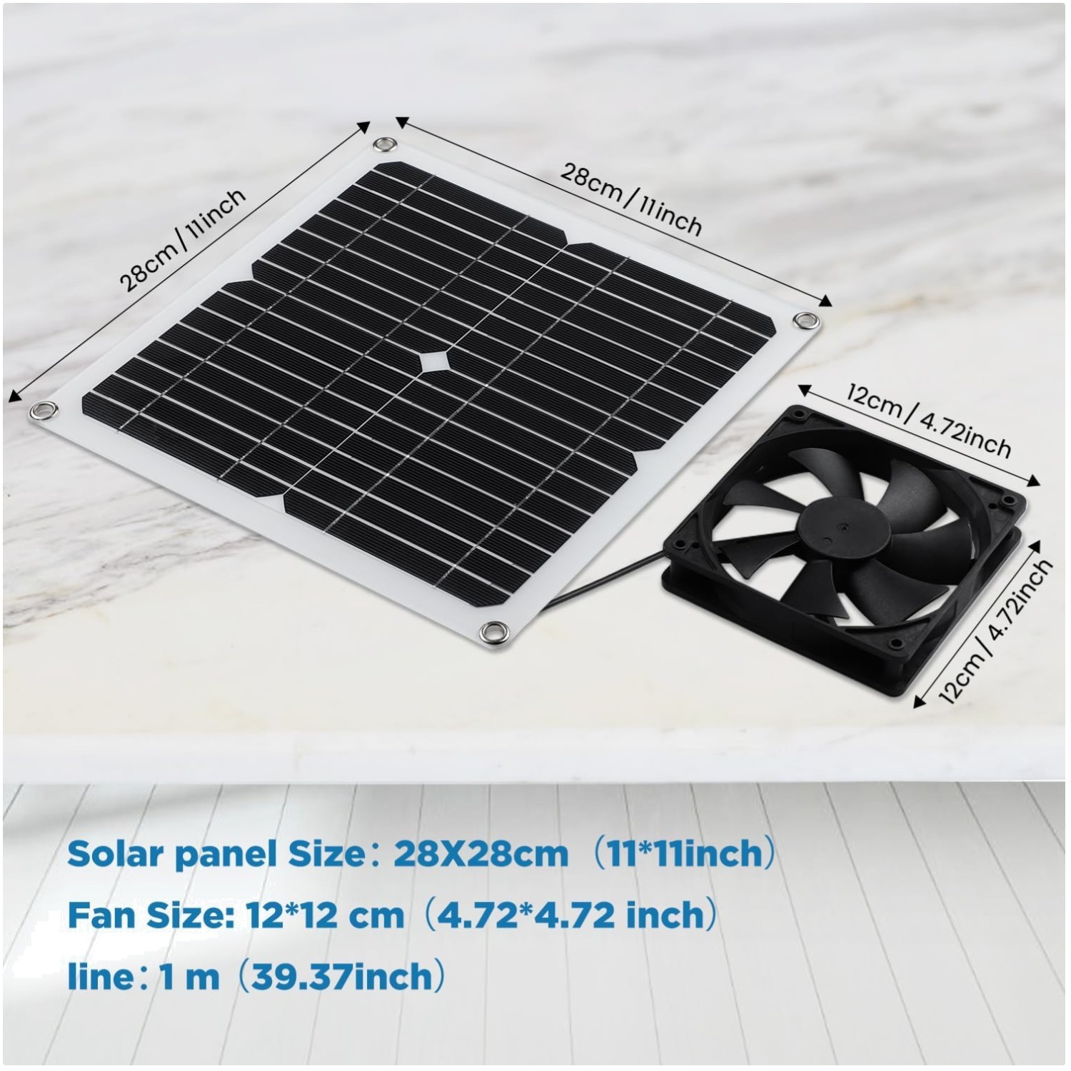 Portable Solar Fan for Sheds, Pet Houses