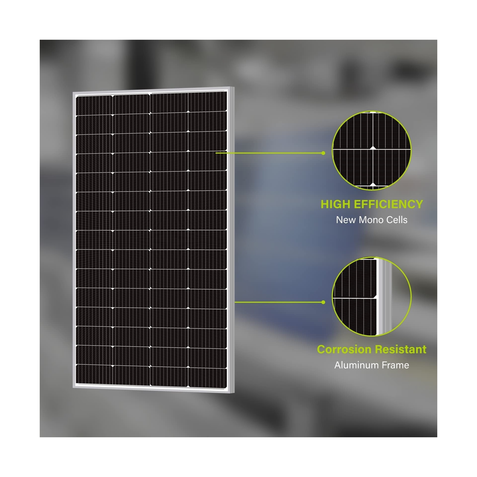 Newpowa 220W Monocrystalline Solar Panel 10BB Cell Solar Panel 220 Watt 12V H…