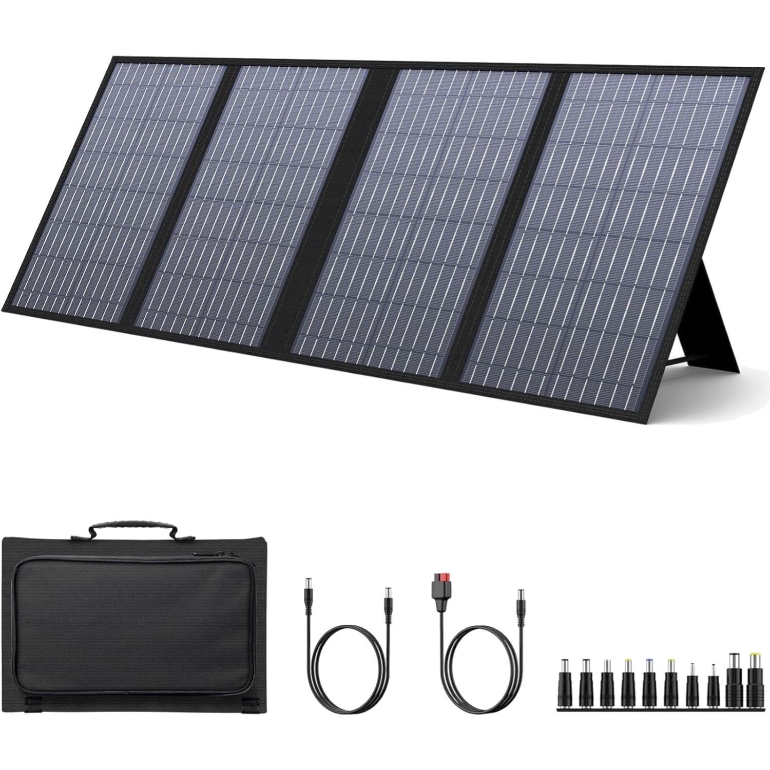 Foldable Solar Panel Charger 60W with 18V DC Output 11 Connectors for 100W~35…