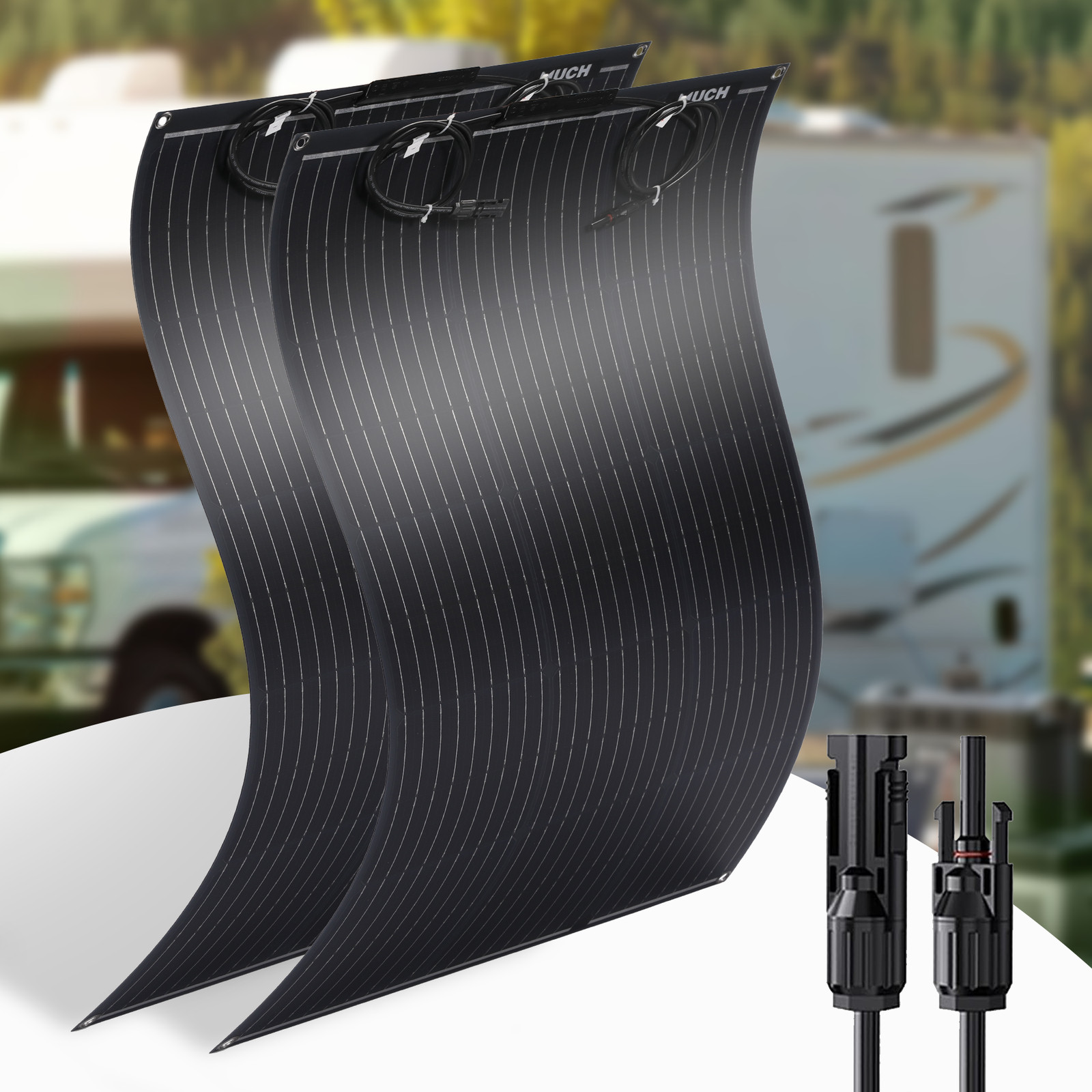 200W High Efficiency Solar Panel Mono Home RV Rooftop Camping Off-Grid US New