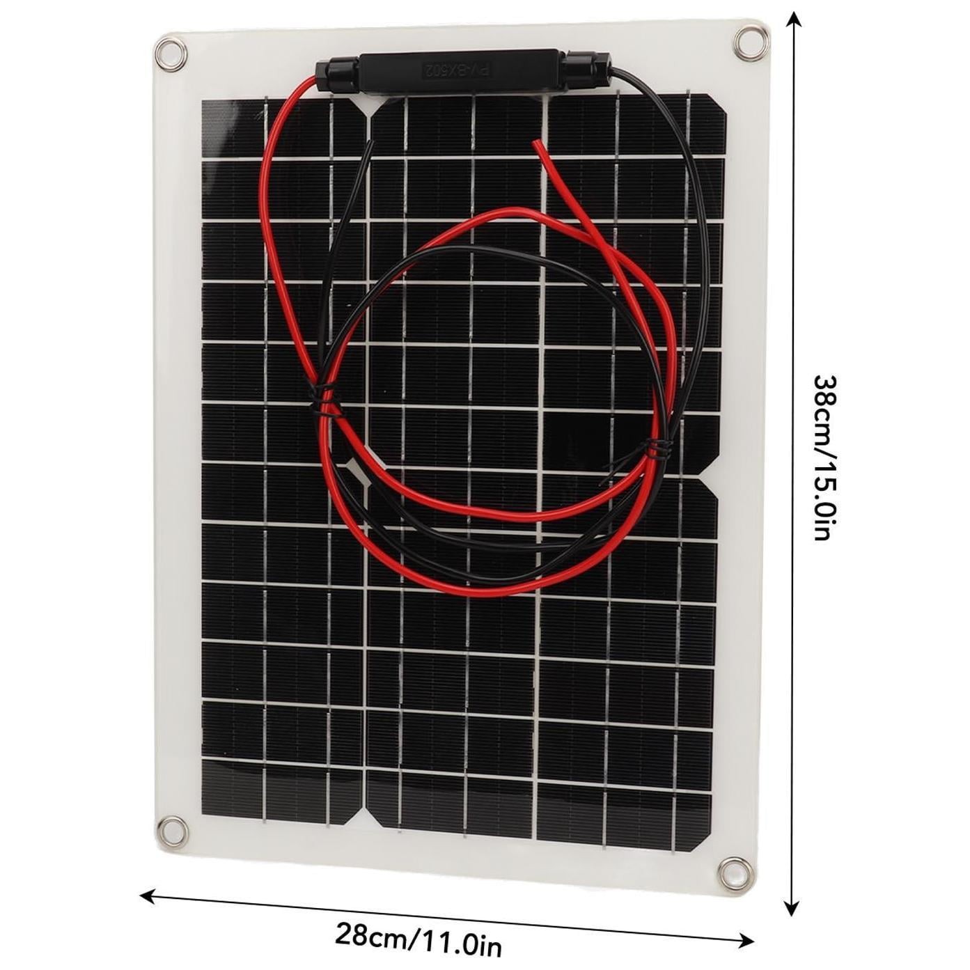 15 Watts Solar Panel Kit, High Efficiency Battery Charger with 50A Controller, 1