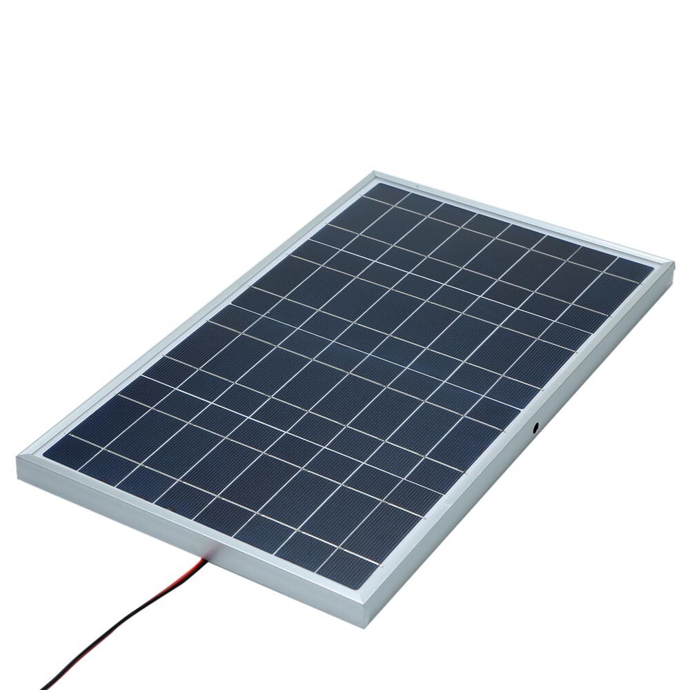 30W Solar Panel +100A Controller w/ Aluminum Frame Cell Photovoltaic Charger