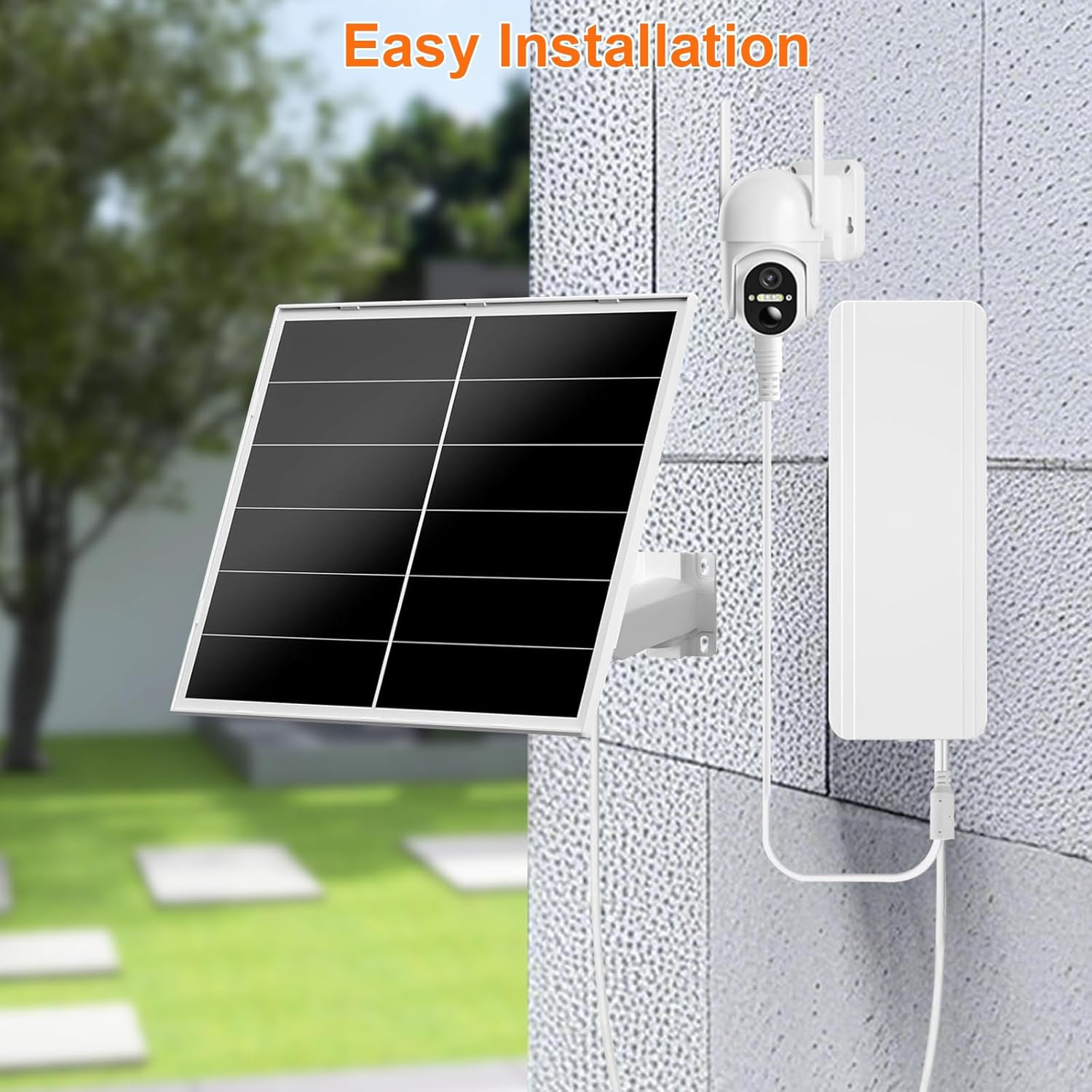 20W Solar Panel Charger Kit with 24000Mah Battery, 5V/12V Adjustable Output, USB