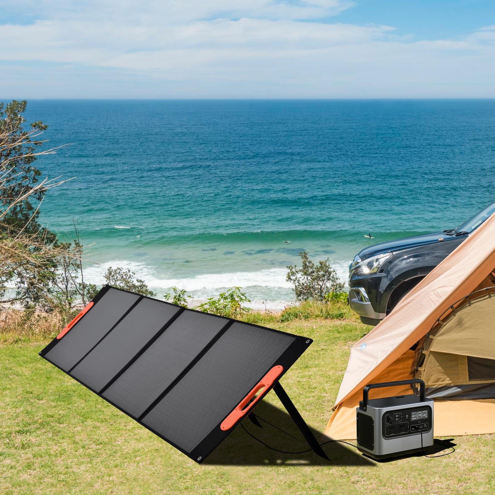 200W 400W Portable Foldable Solar Panel Kit For Solar Generator For Camping