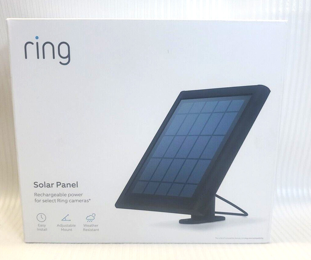 Ring Solar Panel Rechargeable Power for Select Ring Cameras Rated at 2.4W