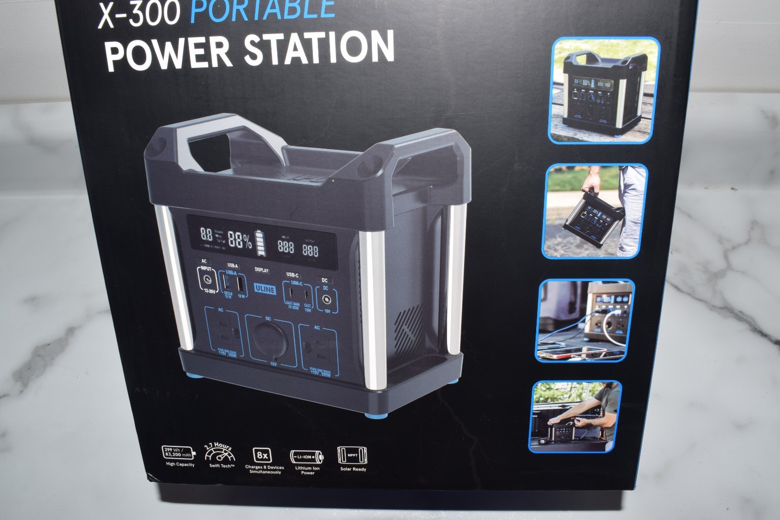 Power Ridge X-300 Portable Power Station 299Wh 83200mAh Lithium Solar Generator!