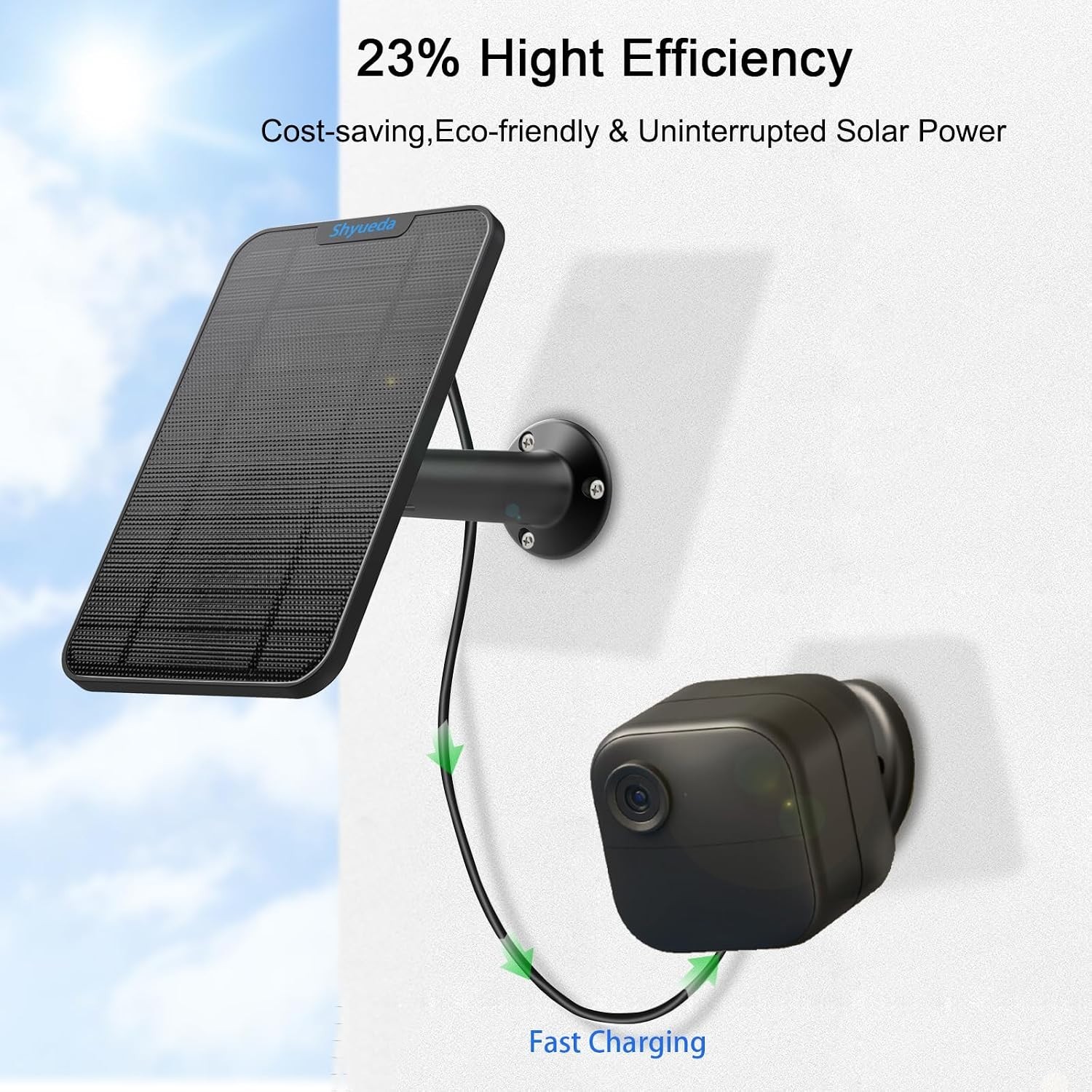 4W Solar Panel with 13.1ft Cable for Blink Camera