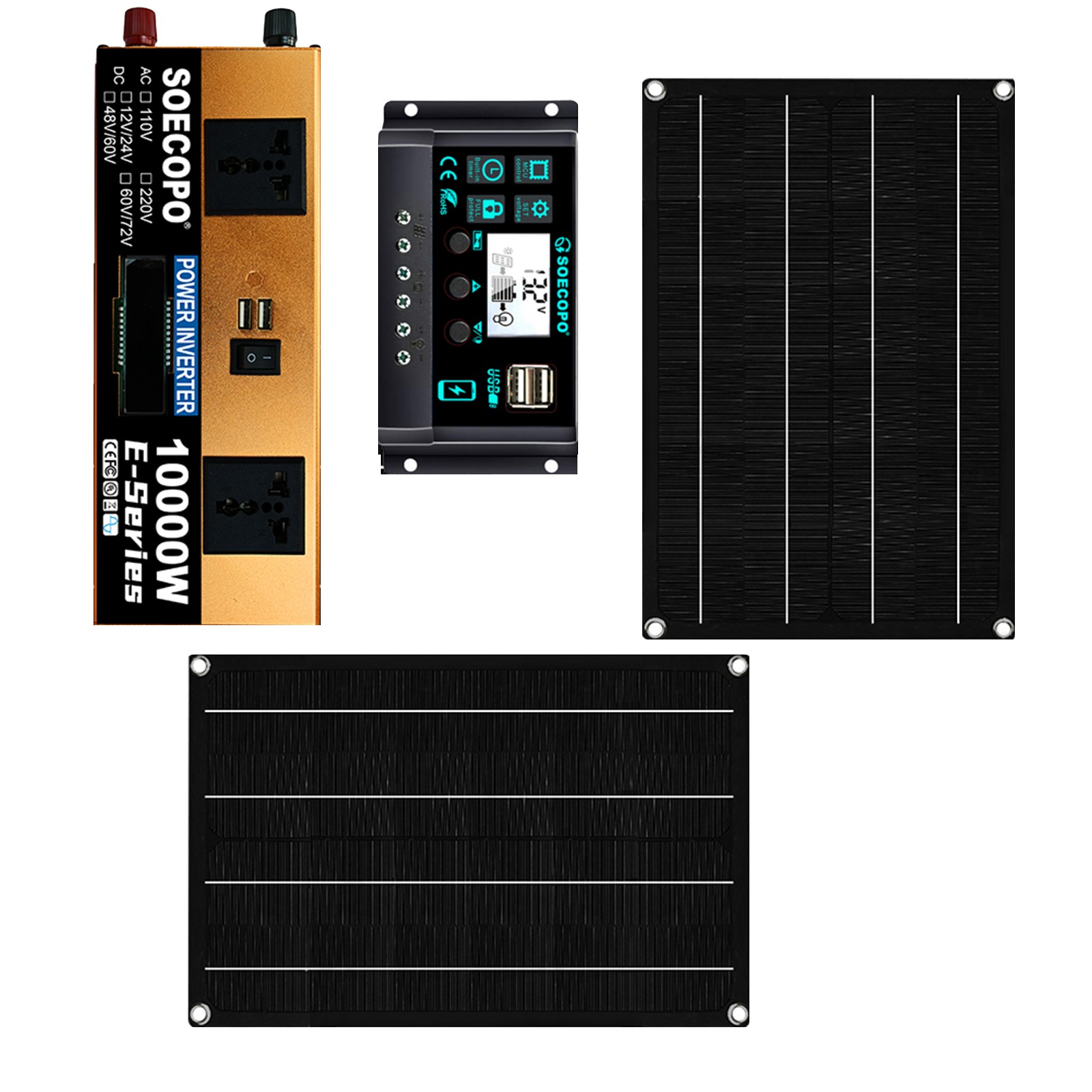 10000W Solar System Kit | 12V24V DC Input to 110V/220V AC Output