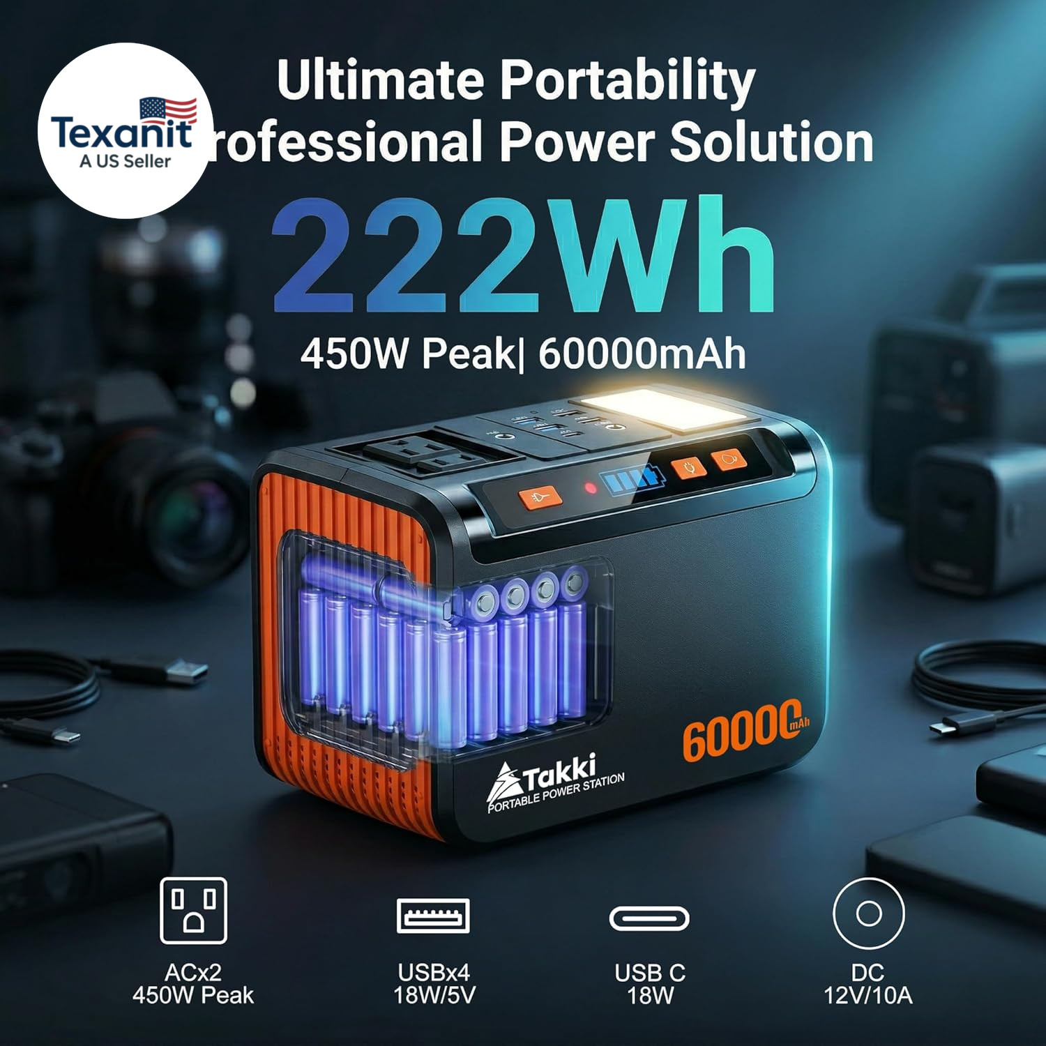 Solar Generator 250W Portable Power Station with 40W Solar Panels 222Wh Pure Sin