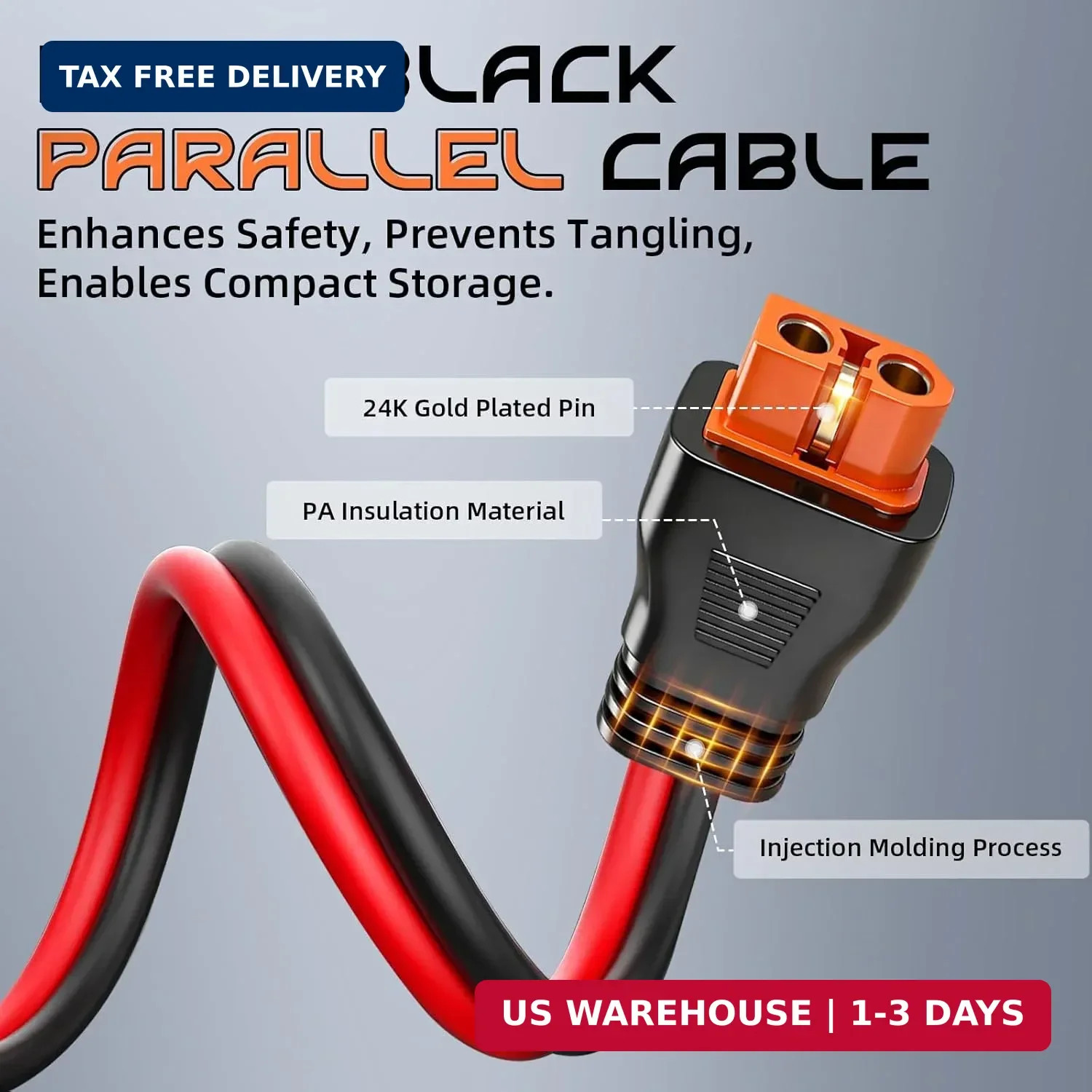 10AWG 10FT Solar to XT60i Cable, Gibbab 3 10 25FT Solar Panel Connector to XT60i