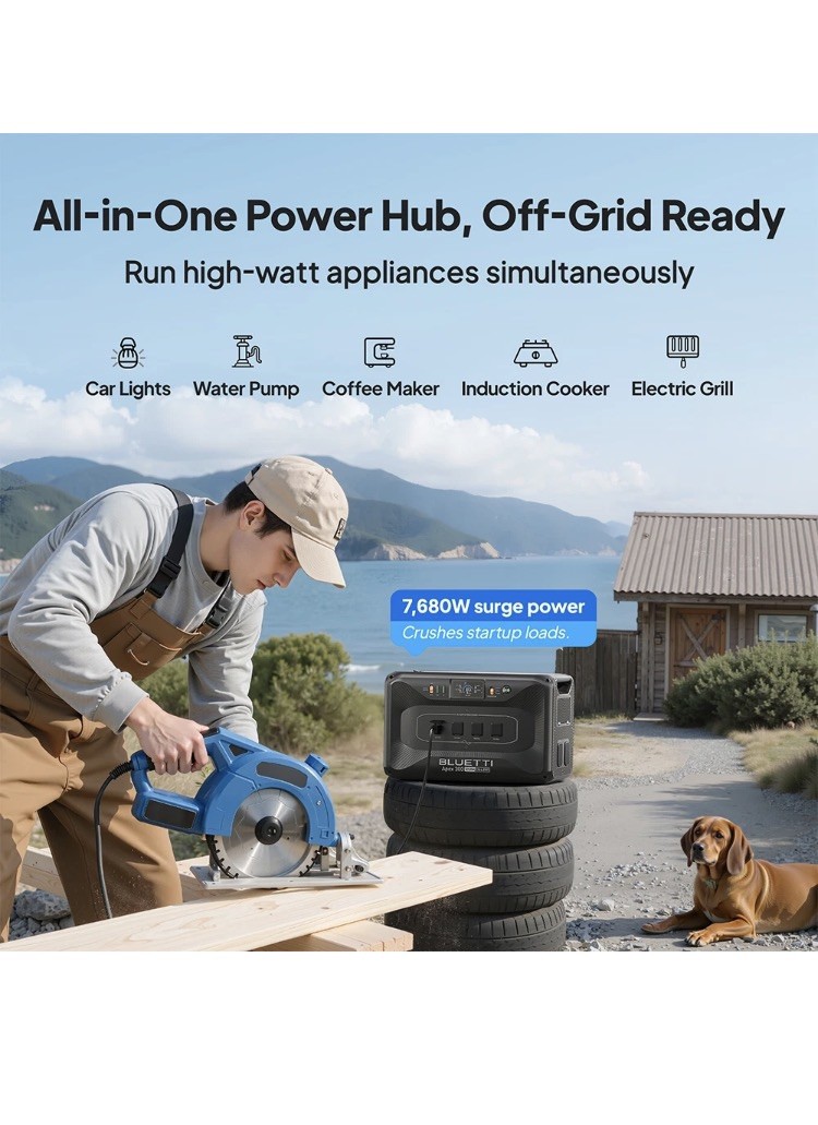 BLUETTI Apex 300+B300K 5529.6Wh Portable Power Station Generator for Home Backup