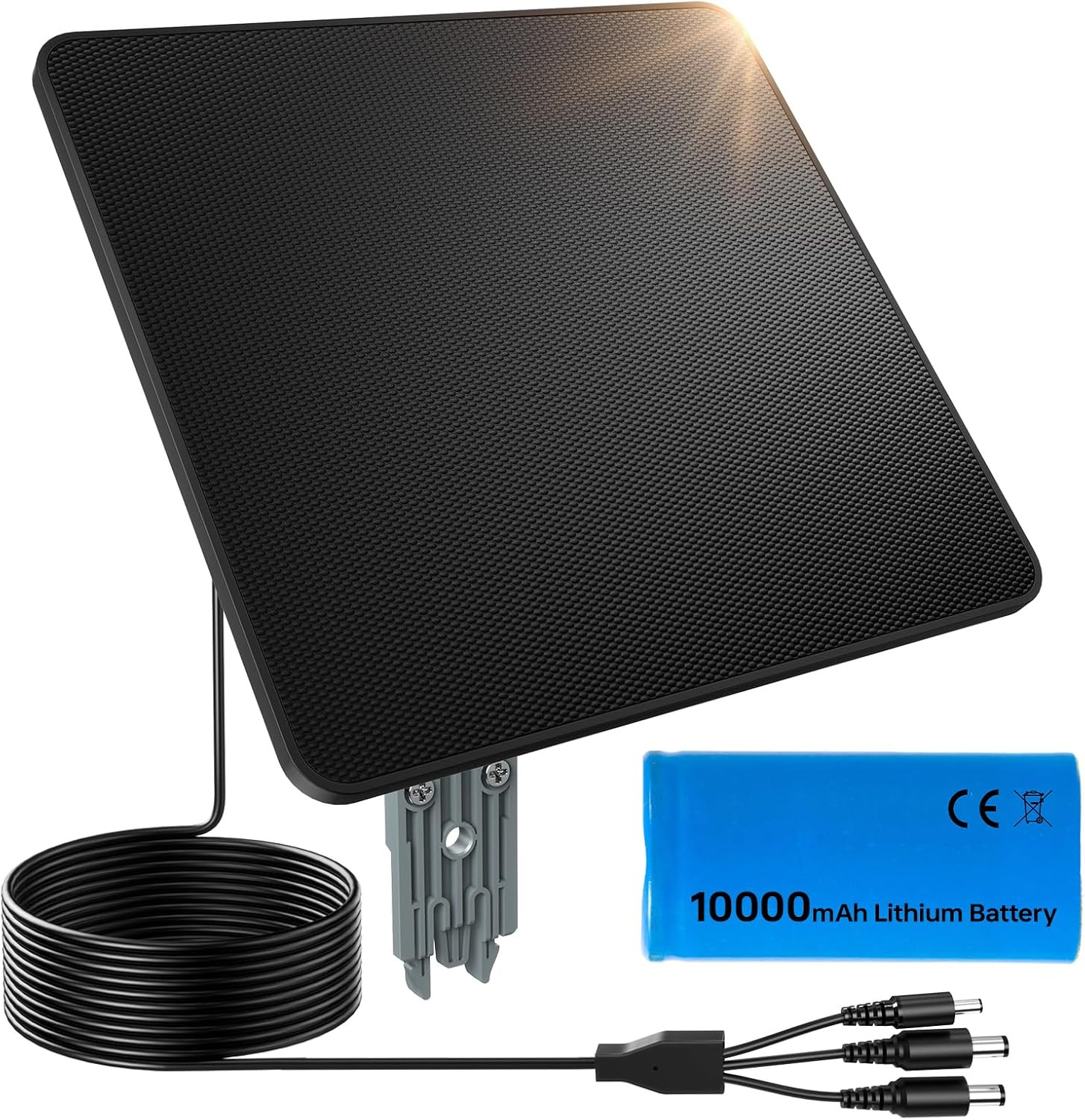 Trail Camera Solar Panel, 6W Solar Battery Charger 12V/1.5A with 10000Mah Built