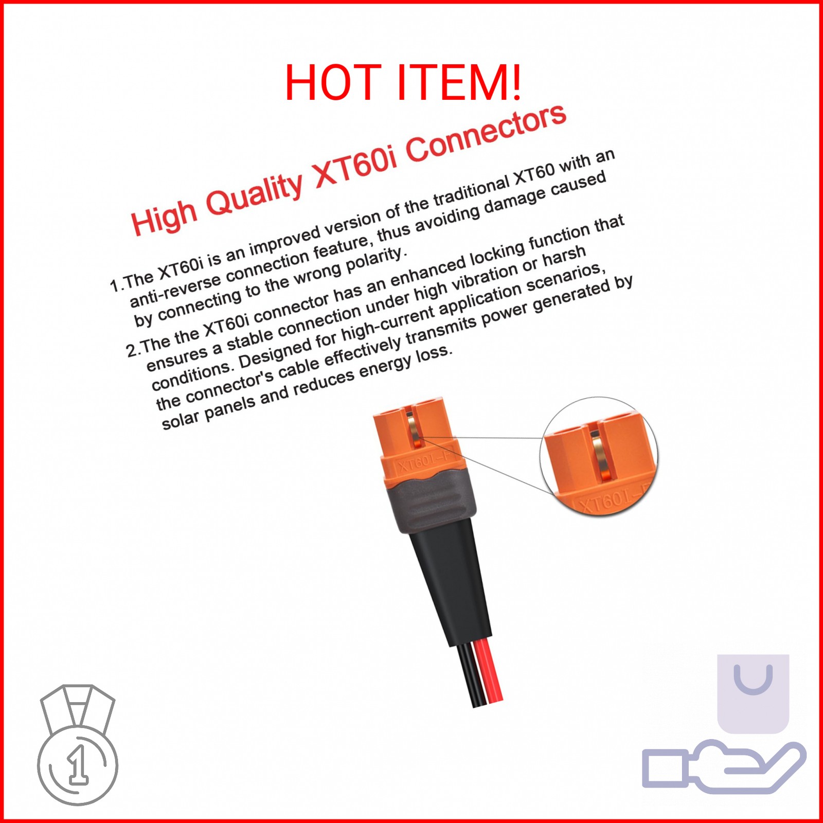 ELFCULB 10AWG 2FT Solar to XT60i Cable 2 10 25 35 50 75 100FT Solar Connector to