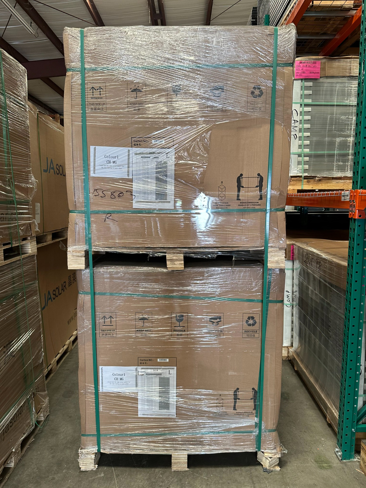 JA Solar 365 NEW – 31 Per Pallet – FREE SHIPPING