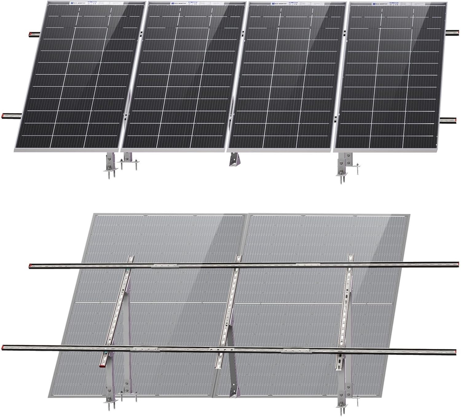 Upgraded Galvanized Steel Solar Panel Mounting System for Open Spaces & Sheds