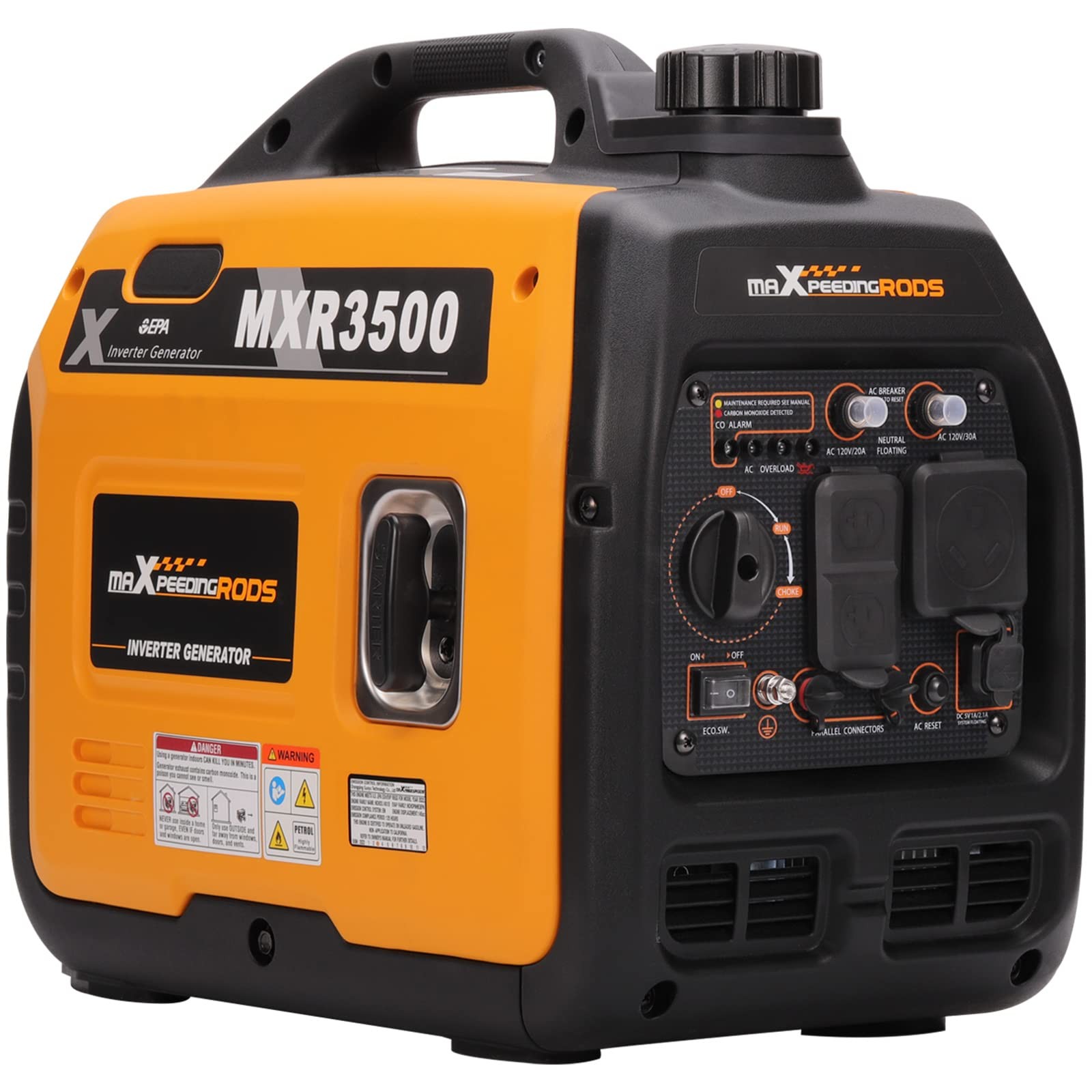 MaXpeedingrods 3500 Watt Portable Inverter Generator Gas Powered, EPA Compliant,