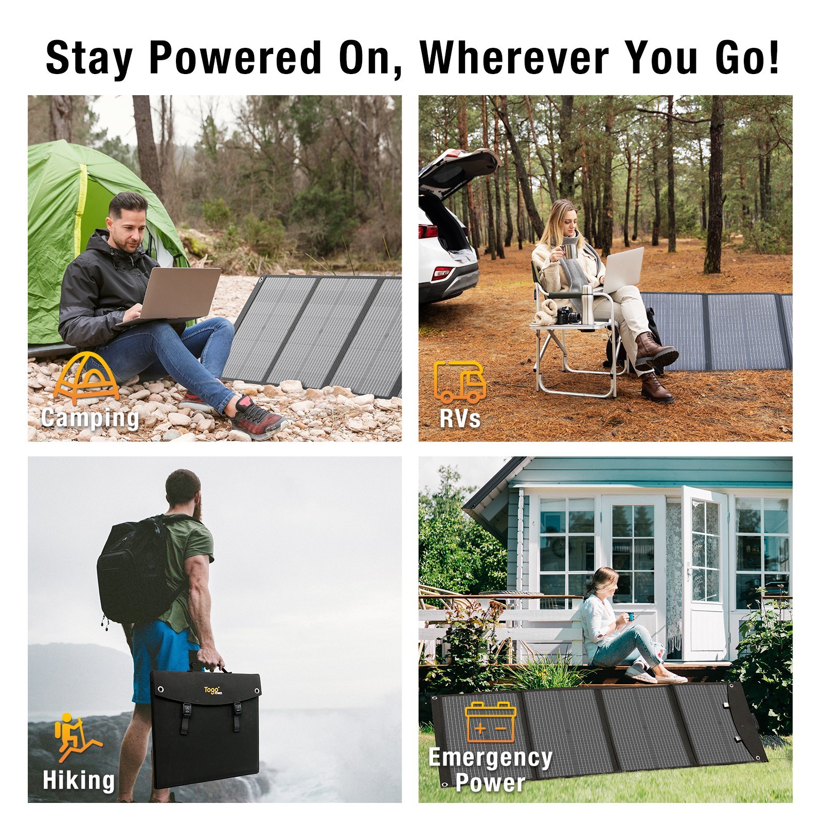 120W Portable Solar Panels for Power Station-Emergency Power Supply for Outdoor