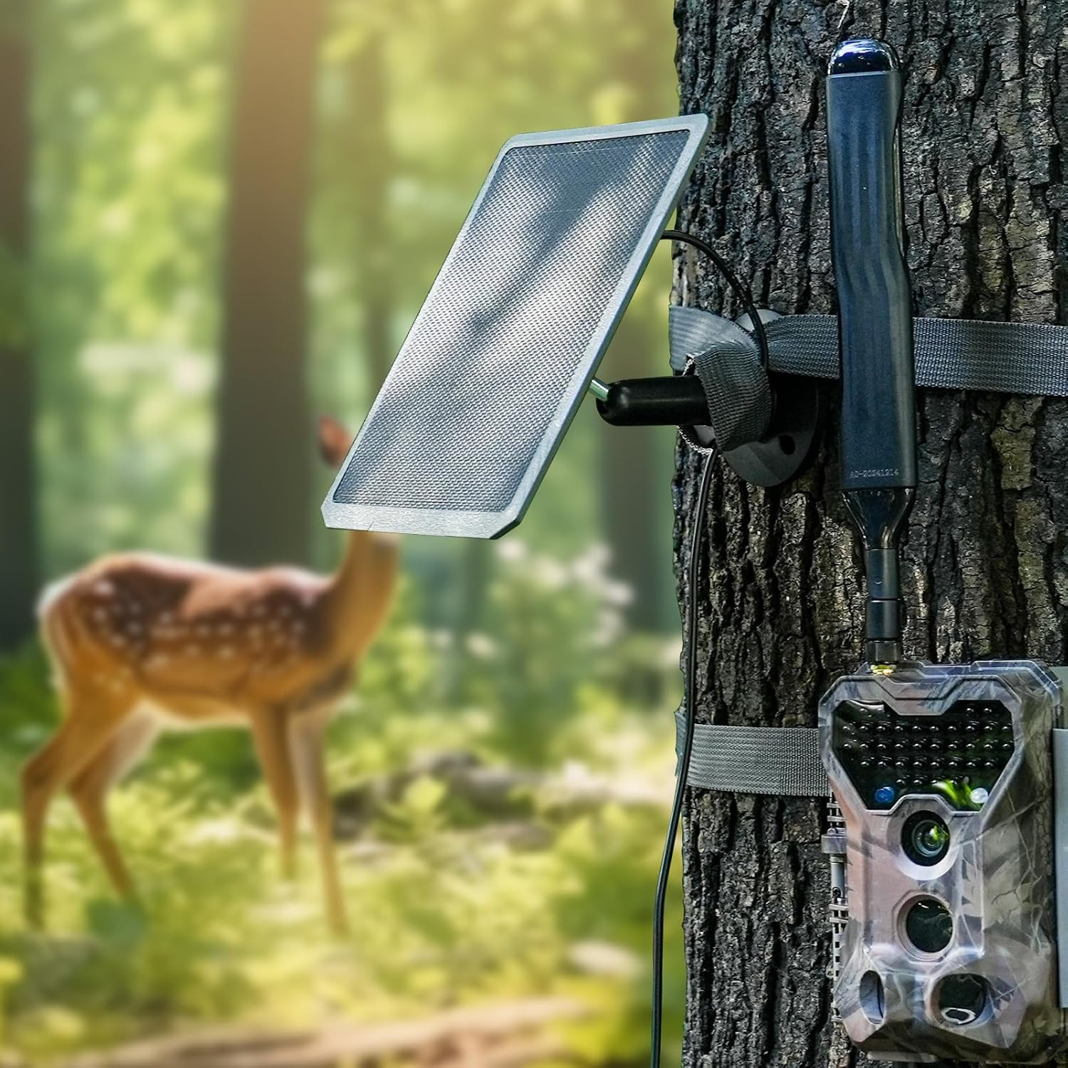 SP350 Solar Panel for Trail Camera, 12V/1A, 9/1.3A, 6V/2A, 5.5X2.1 DC Plug, 13-F