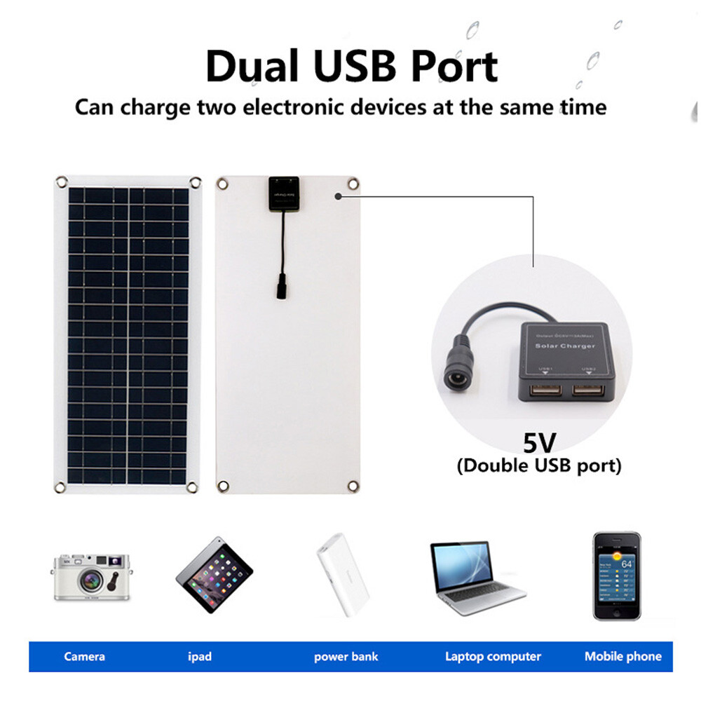 1000 Watts Solar Panel Kit 100A 12V Battery Charger w/ Controller Caravan Boat