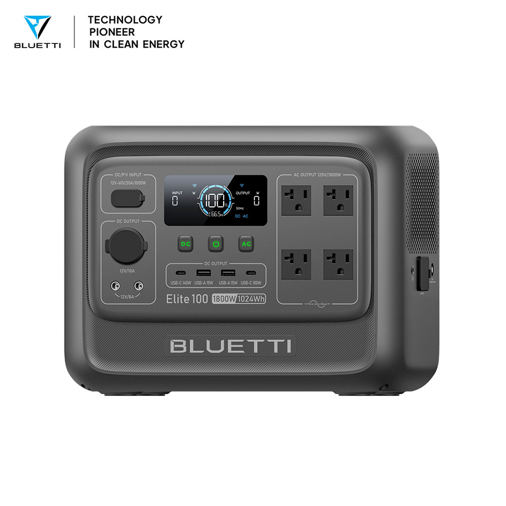 BLUETTI Elite 100 V2 1024Wh Power Station+Optional 100W/200W/350W Solar Panel