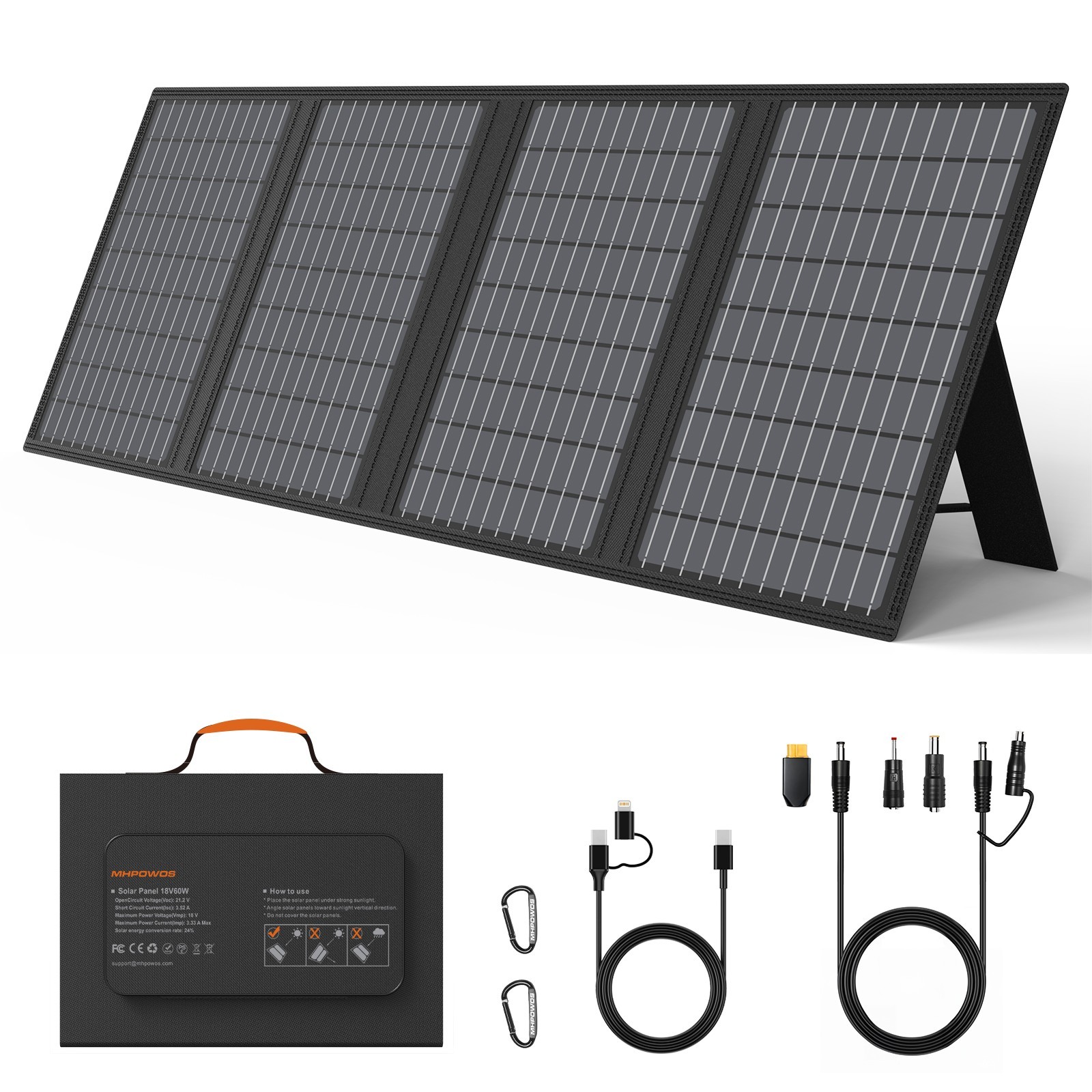 60w Solar Panel Kit for Jackery Explorer 300 300 Plus Portable Solar Generators