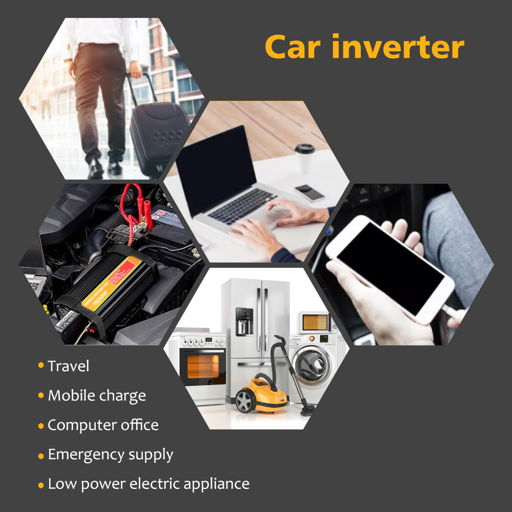 16000W Car Power Inverter DC12V to AC 110V 200W Solar Panel Kit 100A Controller