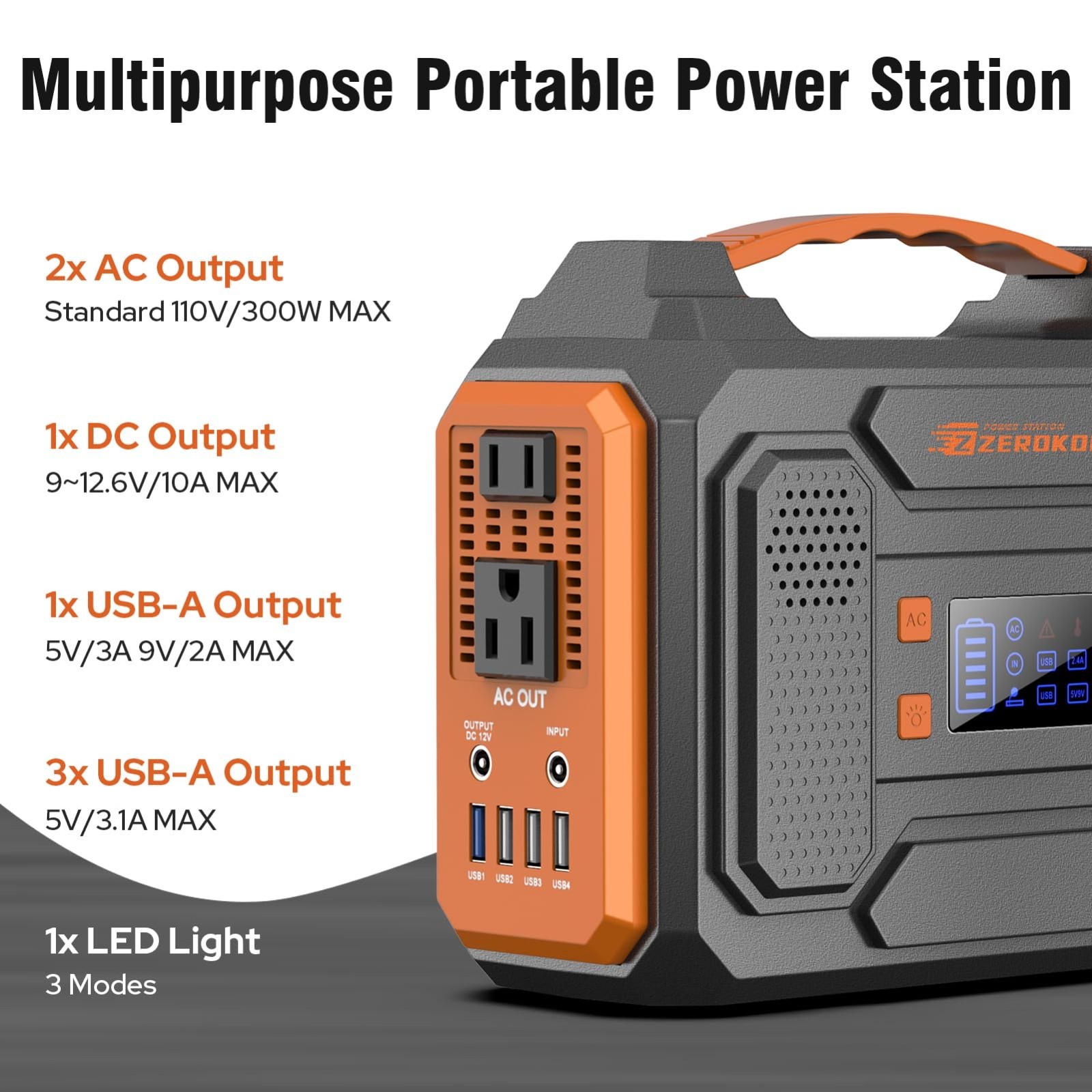 300W Portable Solar Generator & 60W Foldable Solar Panel, 280Wh Power Station fo