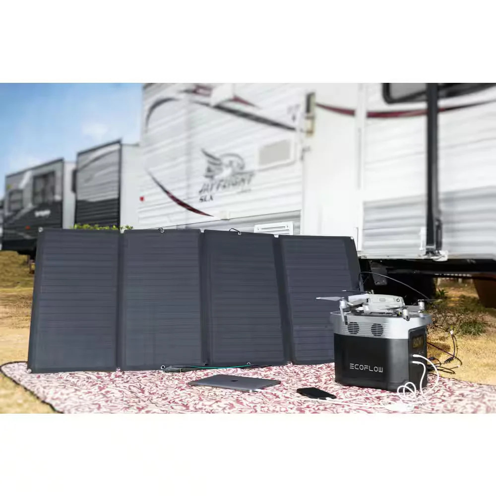 EcoFlow 160W Portable Solar Panel Foldable IP68 Waterproof Solar Charger Case