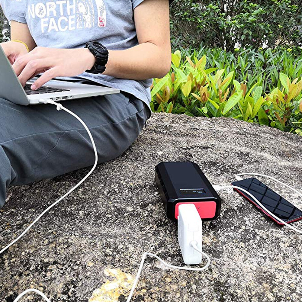 65W Portable Power Station Phone Fast Charger AC DC Battery Bank Solar Generator
