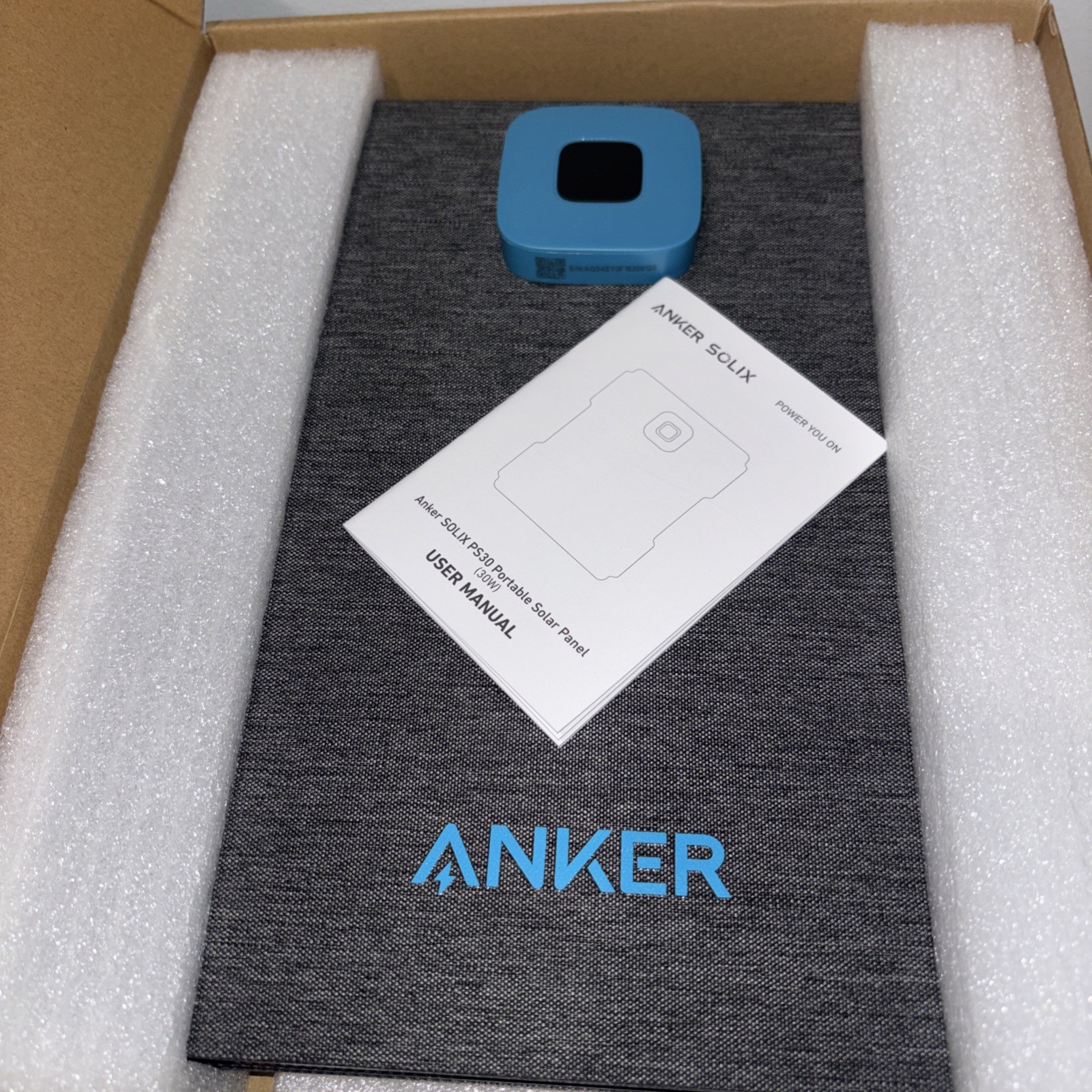 Anker Solix PS30 Solar Panel, 30W Foldable Portable Solar Charger, IP65 Water an