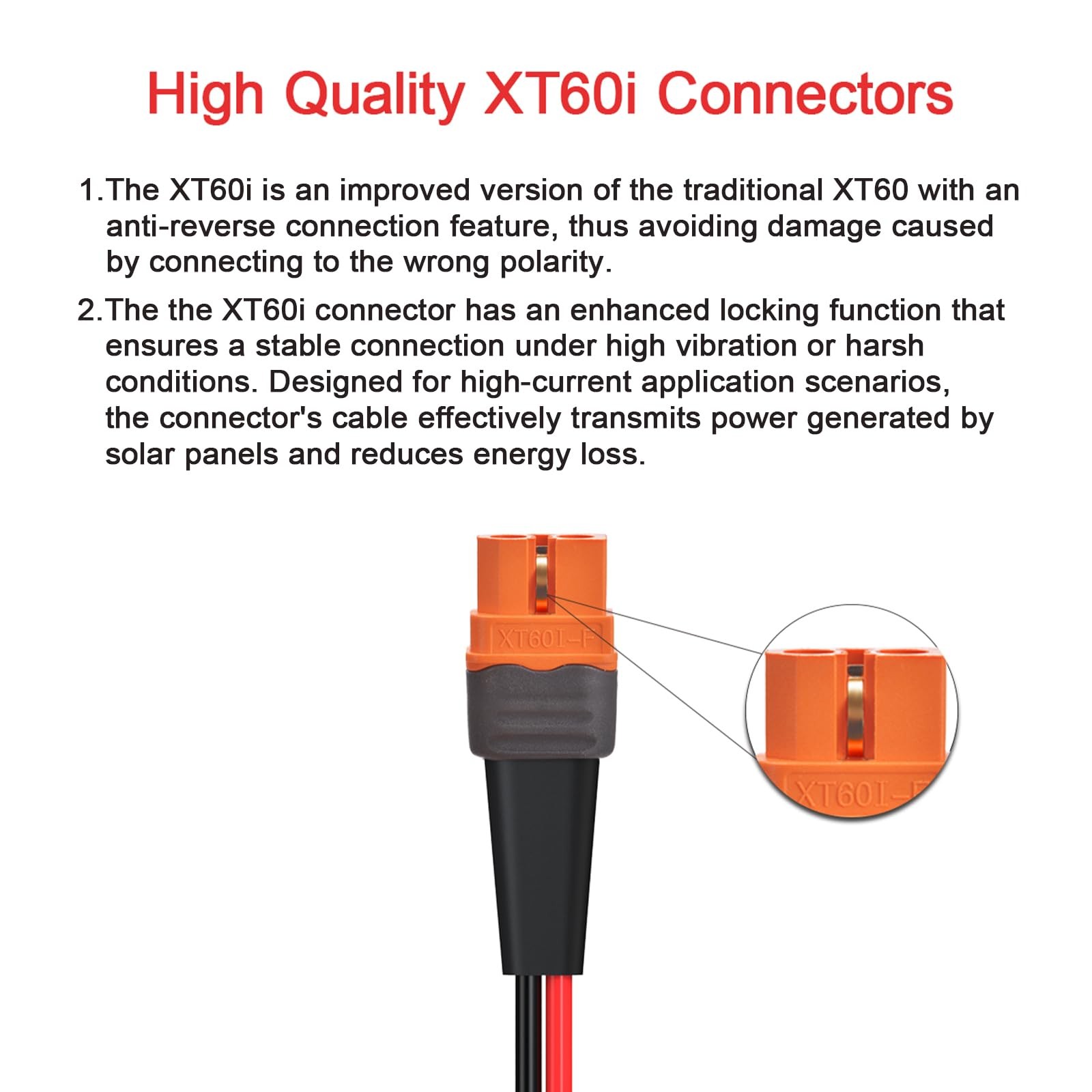 12AWG Xt60I to SAE Adapter Extension Cable with SAE Polarity Reverse Adapter for
