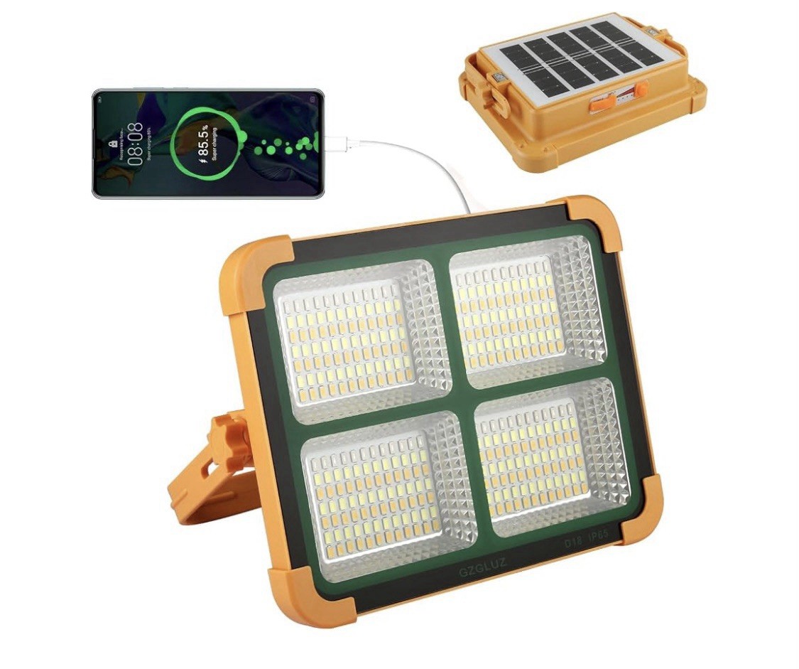 Solar Panel LED Light and Portable Device Charger