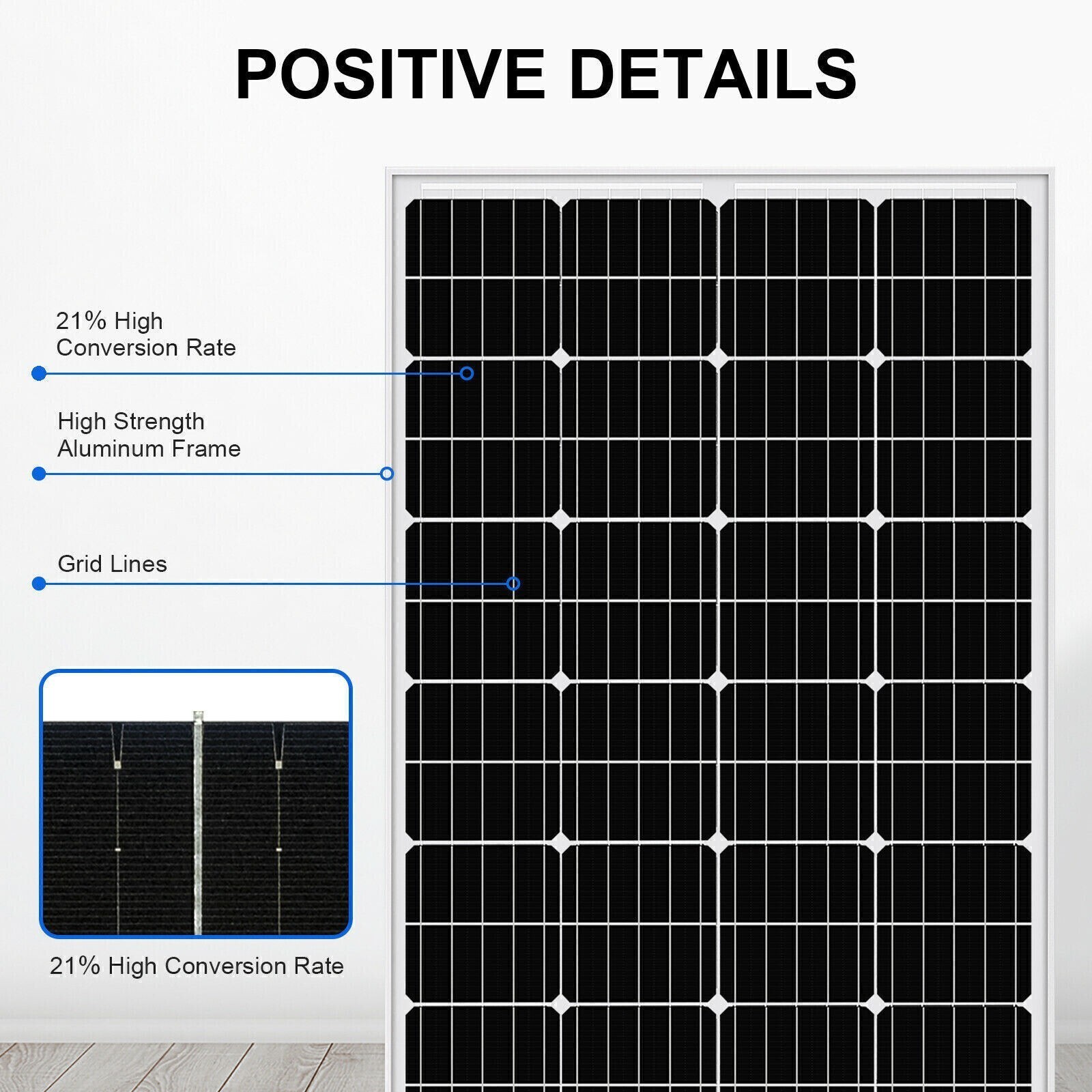 200W 12V Mono Solar Panels 200 Watt Solar Cells Power Home RV Trailer Marine